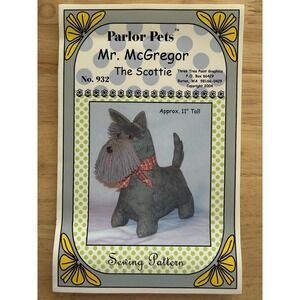 Parlor Pets Sewing Pattern 932 Mr McGregor Scottie 11" Uncut